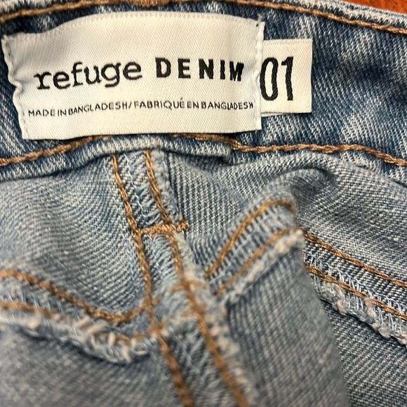 Revolve Women’s Denim Cargo Jeans High Waist Wide Leg 01 - Picture 6 of 12